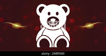 Happy Teddy Day Stylish Text illustration Design Stock Vector