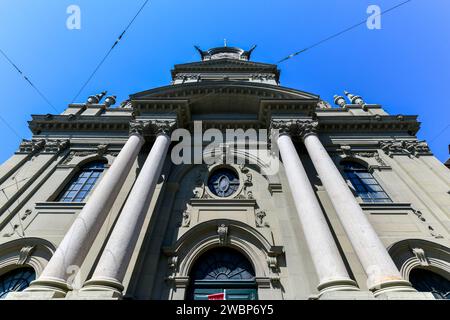 Church of the Holy Ghost in Bern, Switzerland. It is one of largest Swiss Reformed churches in Switzerland. Stock Photo