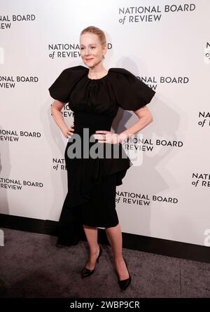 New York, United States. 11th Jan, 2024. Laura Linney, arrives on the red carpet for the National Board of Review Gala 2024 at Cipriani 42nd Street in New York City on Thursday, January 11, 2024. Photo by Jason Szenes/UPI Credit: UPI/Alamy Live News Stock Photo