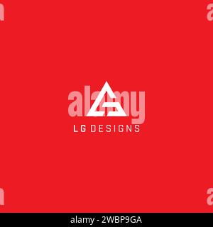 LG Triangle Logo Design Simple. LG Icon Stock Vector