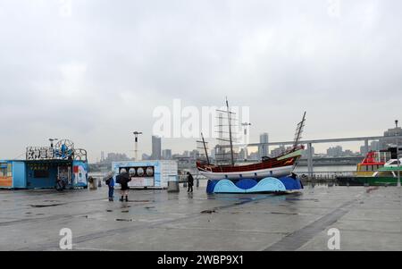 The Dadaocheng Pier Plaza in Taipei, Taiwan. Stock Photo