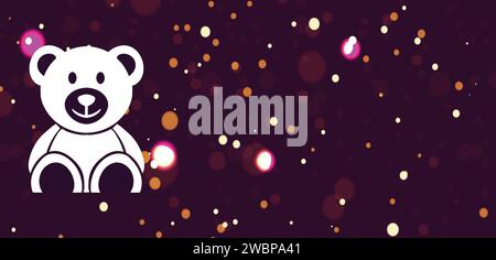 Happy Teddy Day Stylish Text illustration Design Stock Vector