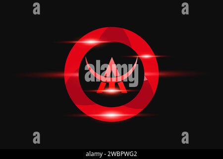 AT Red logo Design. Vector logo design for business Stock Vector