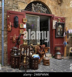 Batroun, Lebanon - May 2, 2022: An Antique store in the Lebanese coastal town of Batroun. Stock Photo