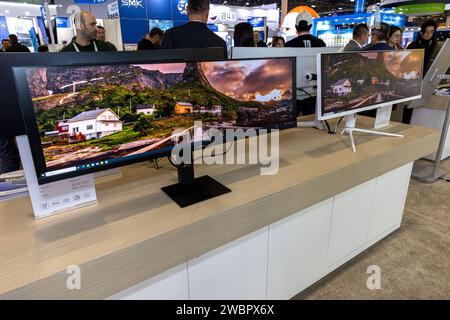 Las Vegas, USA. 10th Jan, 2024. Gaming monitors by Innocn are on display during CES 2024 - Day 2 at the Venetian casino and resort in Las Vegas, NV on January 10, 2024. (Travis P Ball/Sipa USA) Credit: Sipa USA/Alamy Live News Stock Photo