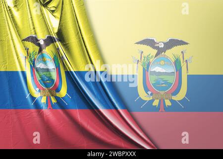 Flag of Ecuador,army republic of ecuador Stock Photo