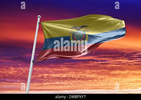 Flag of Ecuador,army republic of ecuador Stock Photo