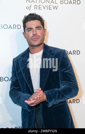 New York, New York, USA. 11th Jan, 2024. Zac Efron attends 2024 National Board of Review Awards Gala at Cipriani 42nd Street in New York on January 11, 2024 (Credit Image: © Lev Radin/ZUMA Press Wire) EDITORIAL USAGE ONLY! Not for Commercial USAGE! Stock Photo