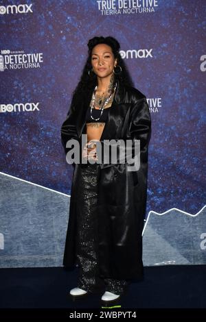 Mexico City, Mexico. 11th Jan, 2024. Boxer and actress Kali Reis is attending the blue carpet for the TV series premiere of HBO's ''True Detective: Night Country'' at Cineteca Nacional in Mexico City, Mexico, on January 11, 2023. (Photo by Carlos Tischler/Eyepix Group) Credit: NurPhoto SRL/Alamy Live News Stock Photo