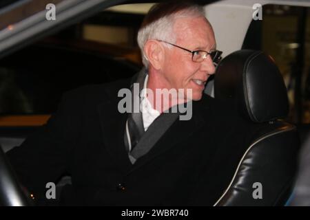 Paley Center, 25 W 52nd St, New York, NY 10019 USA. Jan 11, 2024. Capt Chesley Sullenberger arrives at New York’s Paley Center for a retrospective view of “Miracle on the Hudson” and his historic “save” of US Airways Flight 1549, a program anchored by broadcaster Katie Couric. Credit: ©Julia Mineeva/EGBN TV News/Alamy Live News Stock Photo