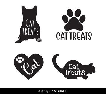 Cat Treat jar design, Funny Cat, Cat Vector, Cat Lady, Cat Treat Jar, cat lover, cat treats Stock Vector