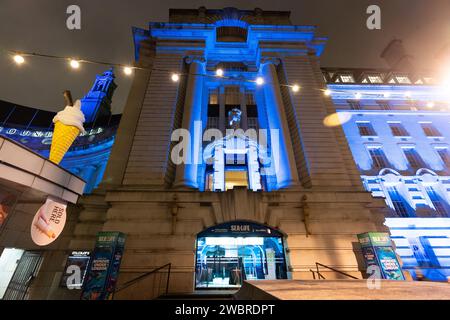 The Sea Life London Aquarium is located on the ground floor of County Hall on the South Bank of the River Thames in central London Stock Photo