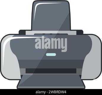 Printer Icon in flat style. Stock Vector