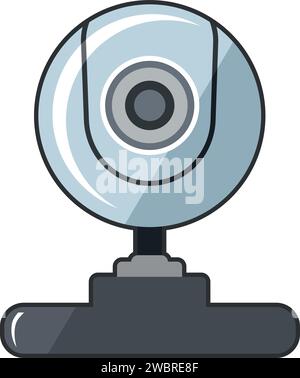Web Camera Icon in flat style. Stock Vector