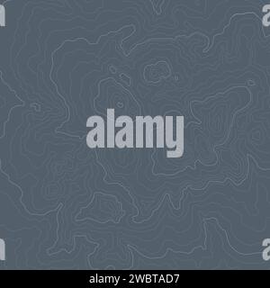 Topographic map vector illustration. Imaginary mountain elevation map lines. Vintage style topo contour map background. Stock Vector