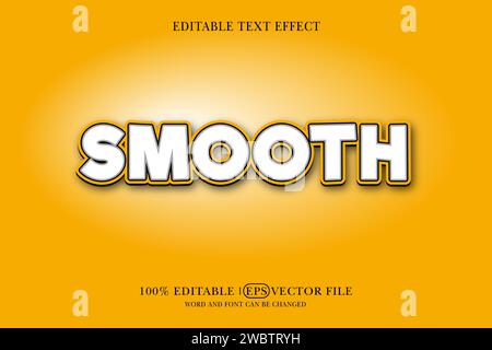 Smooth title background Editable text effect, 3d text template, Stock Vector