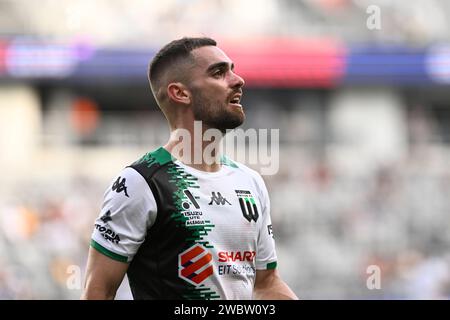 12th January 2024;  CommBank Stadium, Sydney, NSW, Australia: A-League Football, Macarthur FC versus Western United; Ben Garuccio of Western United Stock Photo