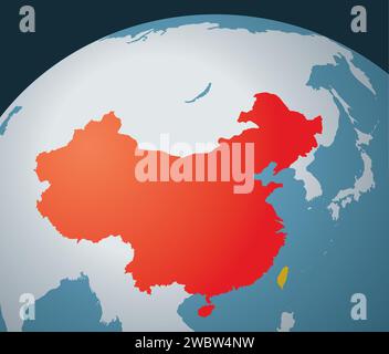 Taiwan vs. China Stock Vector