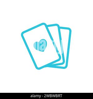 Cards icon. From blue icon set. Stock Vector