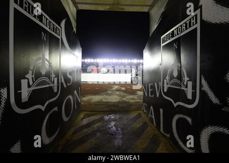 Newcastle, UK. 12th Jan, 2024. A general view of the tunnel before the European Rugby Challenge Cup match between Newcastle Falcons and Benetton Rugby at Kingston Park, Newcastle on Friday 12th January 2024. (Photo: Chris Lishman | MI News) Credit: MI News & Sport /Alamy Live News Stock Photo