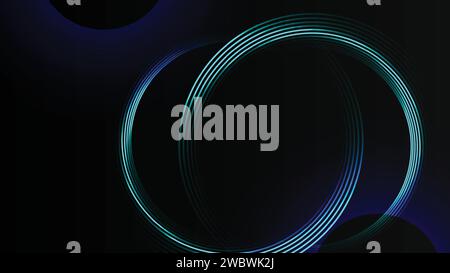Abstract technology futuristic digital concept dot pattern with lighting glowing particles on a dark blue background Stock Vector