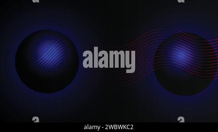Abstract technology futuristic digital concept dot pattern with lighting glowing particles on a dark blue background Stock Vector