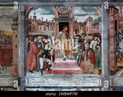 Episodio della vita di S. Teodoro - affresco - pittore lombardo nel 1514  - Pavia, chiesa di S. Teodoro Stock Photo