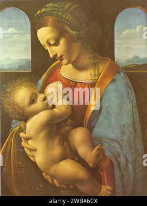 LEONARDO DA VINCI. MADONNA LITTA Stock Photo