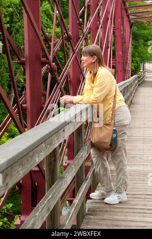 Bollman Iron Truss Bridge (1869), Savage Park, Maryland Stock Photo