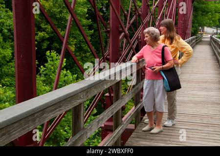 Bollman Iron Truss Bridge (1869), Savage Park, Maryland Stock Photo