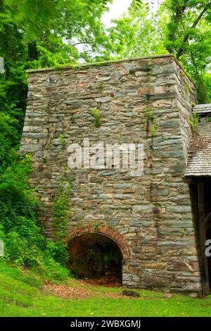 Catoctin Iron Furnace, Cunningham Falls State Park, Maryland Stock Photo