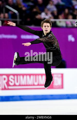 Aleksandr SELEVKO (EST), during Men Practice, at the ISU European