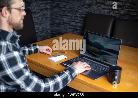 male working at home Stock Photo