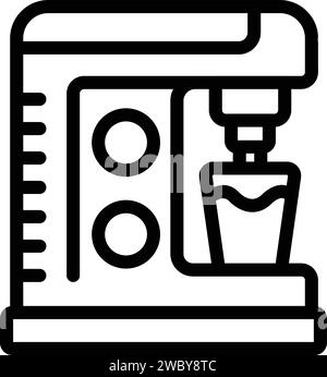 Coffee machine icon outline vector. Bar beverage. Iced latter drink Stock Vector