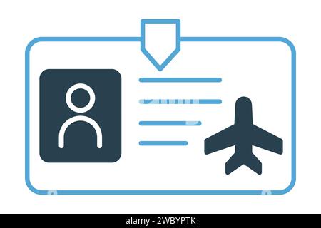 id card icon. icon related to identification document. duotone icon style. element illustration Stock Vector