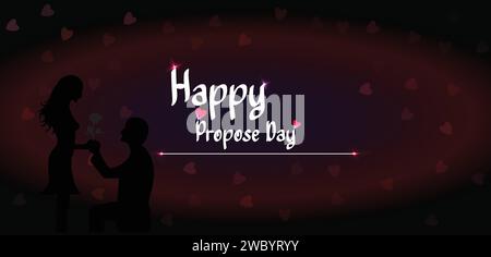 Happy Propose Day wallpapers and backgrounds you can download and use on your smartphone, tablet, or computer. Stock Vector