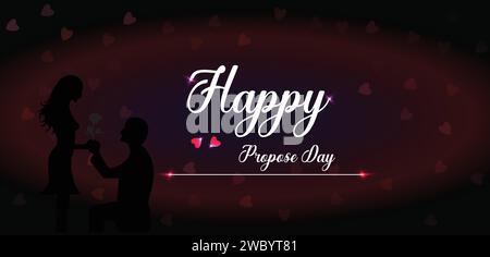 Happy Propose Day wallpapers and backgrounds you can download and use on your smartphone, tablet, or computer. Stock Vector