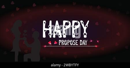 Happy Propose Day wallpapers and backgrounds you can download and use on your smartphone, tablet, or computer. Stock Vector
