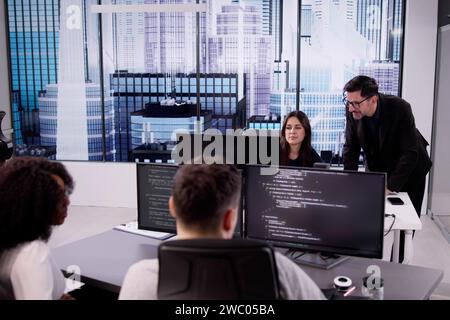 Business Team Working On Computer. Software App Development Stock Photo
