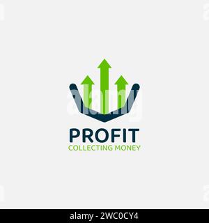 A chart logo with an upward direction that means increasing profits. Stock Vector