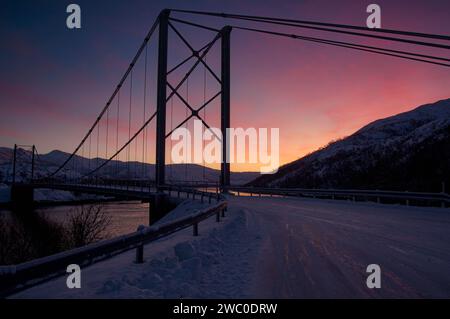Bridge in sunset Stock Photo