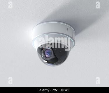 3d rendering security camera or cctv camera isolated on white Stock ...