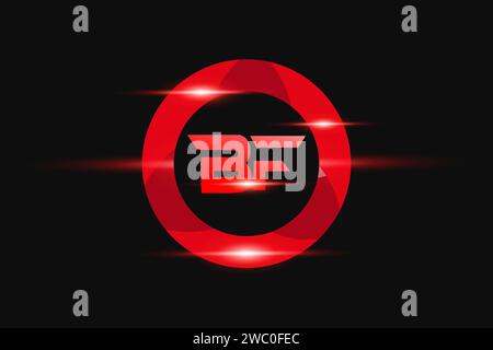 BF Red logo Design. Vector logo design for business. Stock Vector