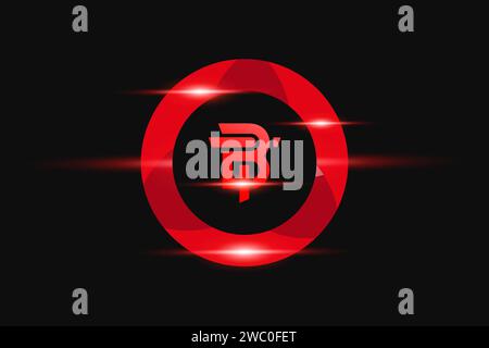 BT Red logo Design. Vector logo design for business. Stock Vector
