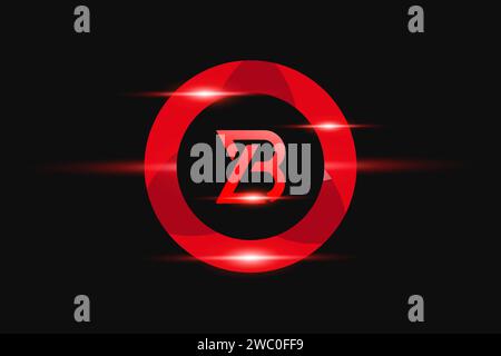 BL Red logo Design. Vector logo design for business. Stock Vector