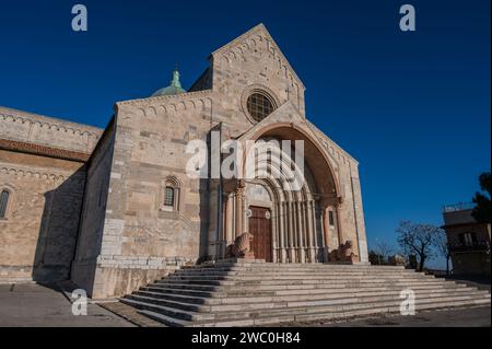 The cathedral of Ancona is dedicated to San Ciriaco. It is a medieval church in which the Romanesque style blends with the Byzantine one, evident in t Stock Photo