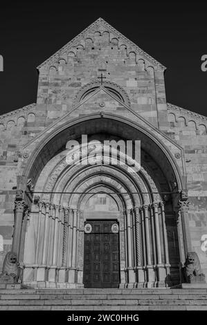 The cathedral of Ancona is dedicated to San Ciriaco. It is a medieval church in which the Romanesque style blends with the Byzantine one, evident in t Stock Photo