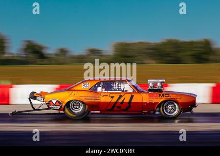 Drag race event in Kiskunlachaza, Hungary. Local calls KiskunDraghaza. Stock Photo