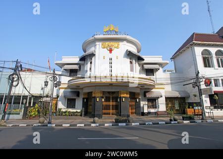 Braga Street with Dutch colonial buildings in Bandung, Indonesia and ...