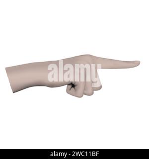 Hands gestures. Finger pointing. Retro style. Collage element with hands. Vintage Halftone Vectors illustration Retro halftone effect collage elements  Stock Vector